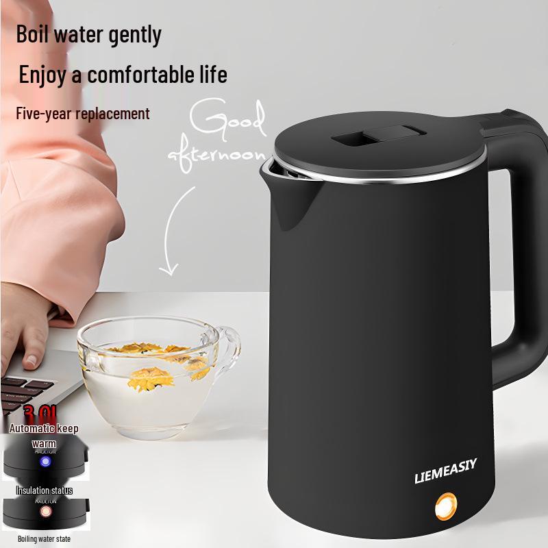 Compact Electric Kettle with Boiling & Insulation Features for Dorm or Home Use