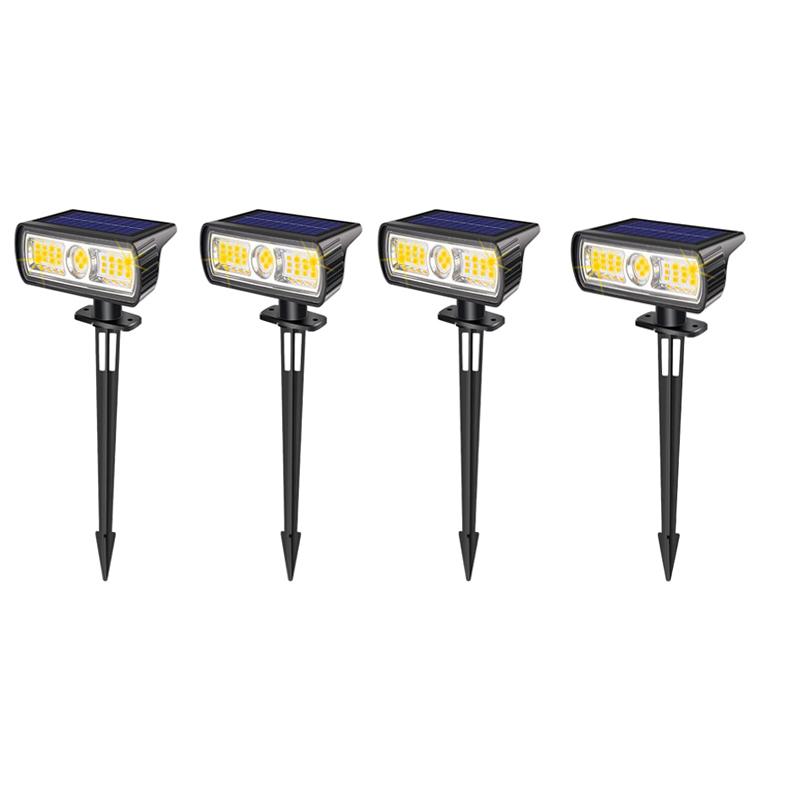 4 Pack Solar Lights Outdoor Spotlight Waterproof Solar Garden Light for Yard Landscape Lighting Pathway Spot Lights Wall Light