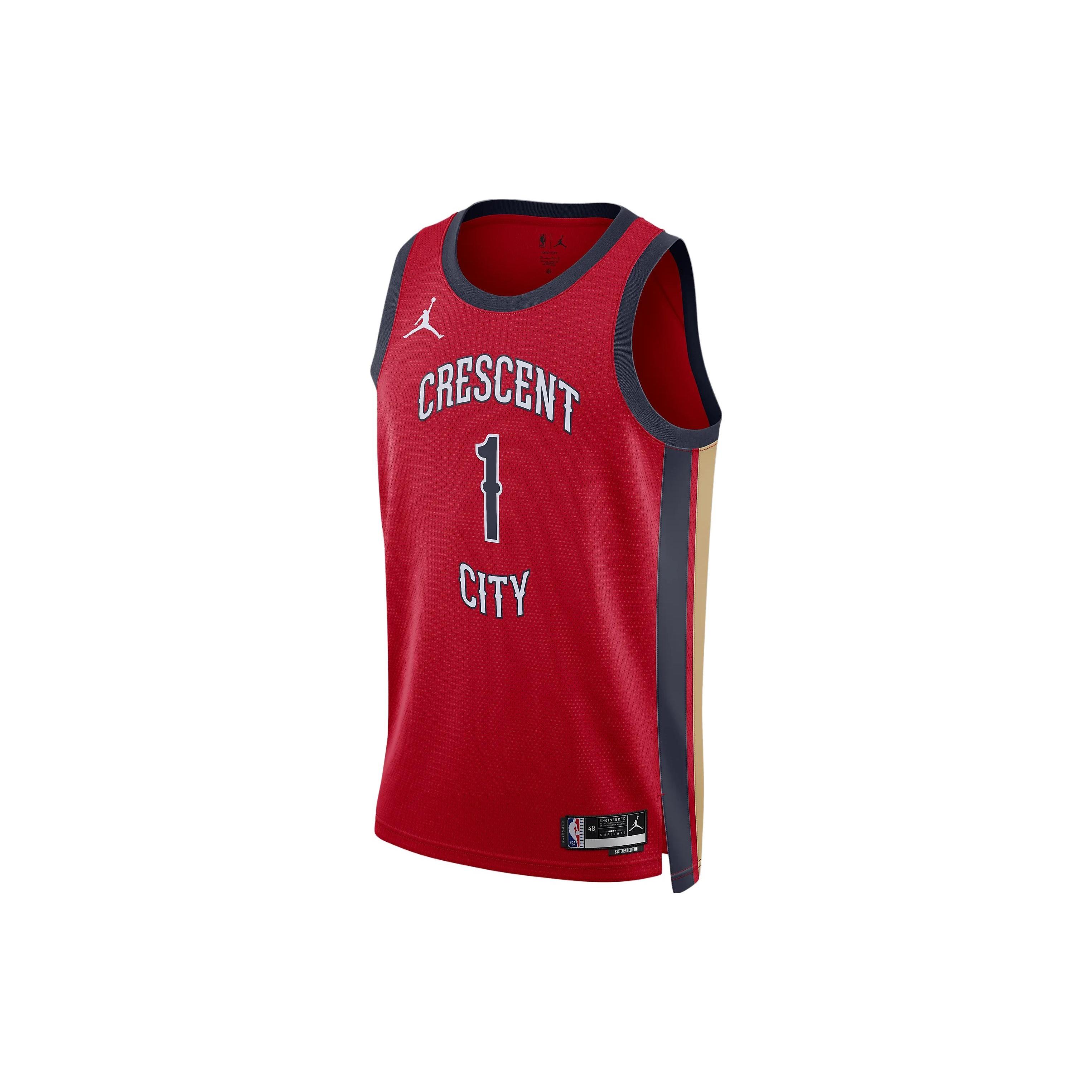 Air Jordan Dri-FIT NBA Swingman Jersey 2023/24 Statement Edition New Orleans Pelicans Zion Williamson Men s DX8655-657 XL