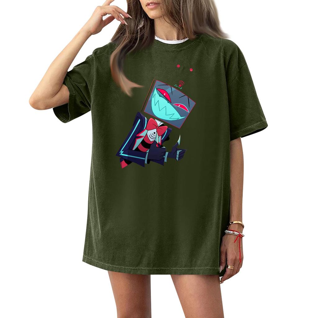 Women's Round Neck Printed Short-sleeved T-shirt Top