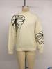2026 European & American High Neck Floral Long Sleeve Sweater for Women - Autumn & Winter Fashion