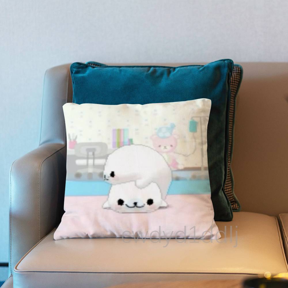 CUTE MMamegoma Seal Meme Pillowcases Cute Funny Pillow Case For Wedding Party Home Decor Comfy Pillow Cover