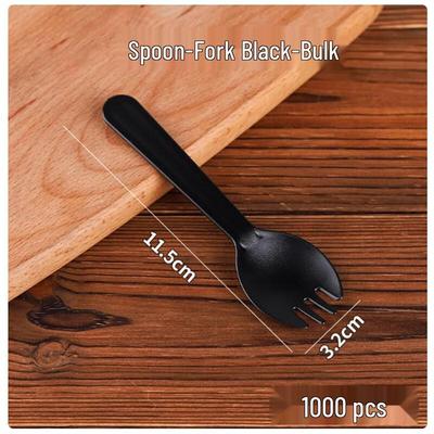 St. Bile Thickened Disposable Plastic Fork Spoons