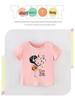 New European Style Girls' Cartoon T-Shirt - Round Neck, Short Sleeve, Summer Wear for Kids