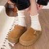 Dames Baotou Lichtgewicht en Comfortabel een Voetsteun Verhogend Winter Warm Koud Gevoerd Antislip Slijtvast Vrije Tijd Katoenen Pantoffels