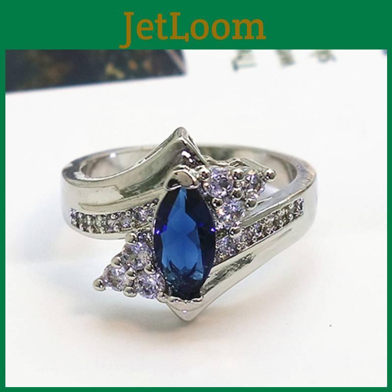Elegant Blue Copper Ring With Unique Geometric Style For Trendy Fashion Lovers