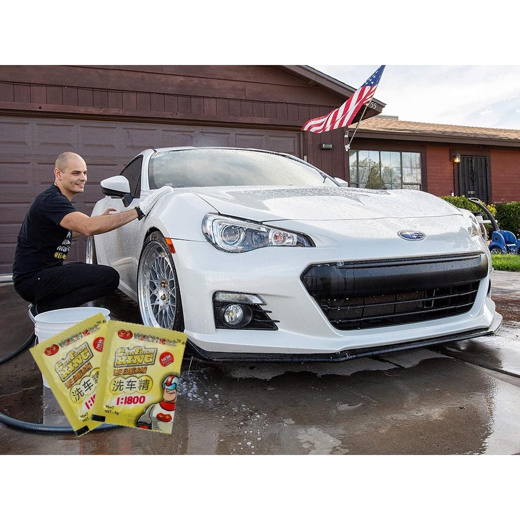 Eco-Friendly Car Wash Powder Concentrate with High Cleaning Power and Foaming Action, 1:1800 Ratio