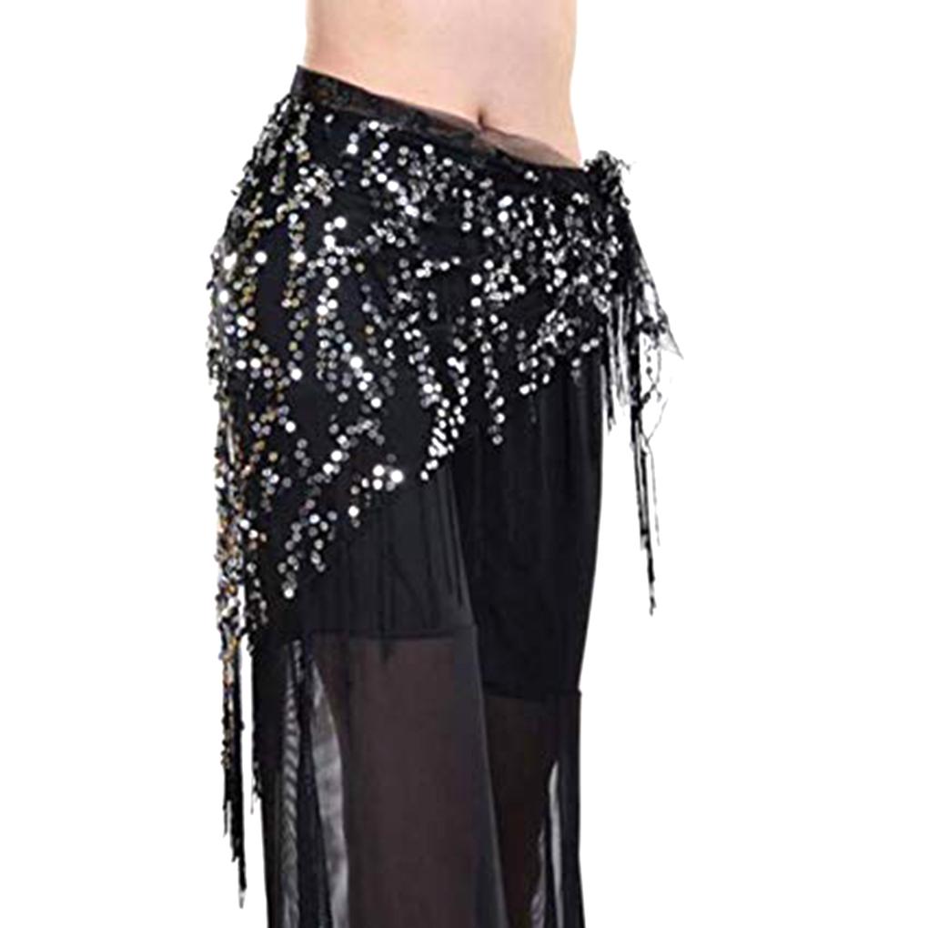 Female Belly Dance Hip Scarf Decorations Accessory Belts Bellydance Costume Nylon Mesh Yarn Beauty Waistband Performance