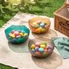 Flat Bottom Fruit Bowl Wave Edge Serving Dishes Fashionable Look Snack Basket  Home Organization