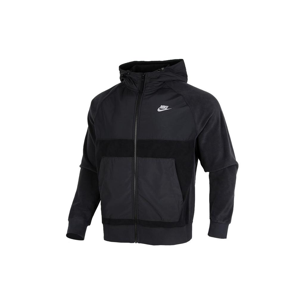 Nike Sportswear Casual Fleece-Lined Hooded Sweatshirt Jacket Men Tops Black DC4114-010