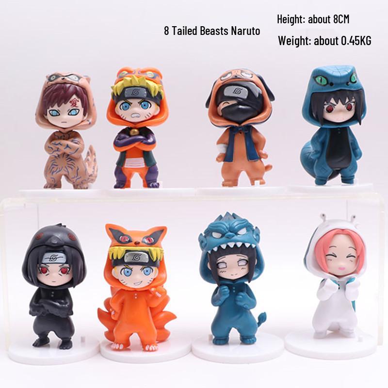 10 Tailed Beasts Hokage Figures: Naruto, Sasuke Uchiha, Itachi & Kakashi Toys Ornaments