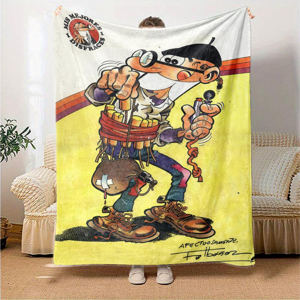 Mort Phil Mortadelo Y Filemon Blanket, High quality Comfortable for All Seasons, Home Decor, Warmth and Comfort