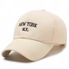 Spring Autumn Outdoor 100% Cotton Twill 6 Panel Adjustable Breathable Waterproof Metal Buckle NEW YORK NY Letter Curved Sporty