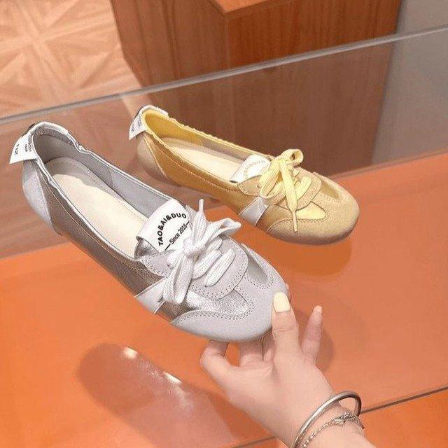 [Armano] 2025 Summer Shallow Mouth Flat-bottomed Ballet Style One Pedal Simple and Versatile Mary Jane Dexun Single Shoes