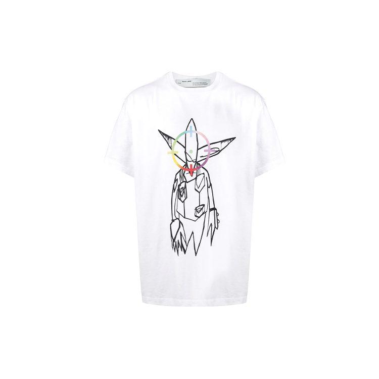 OFF WHITE X Futura Oversized Střih Mimozemšťan Tričko OMAA038S201850500188