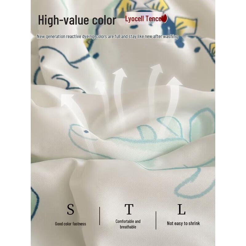 Children s Dinosaur Print Lyocell Tencel Four Seasons Quilt