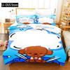 Niedliches Hunde-Bettwäsche-Set Einzelbett Twin Full Queen King Size Bett-Set Aldult Kinderzimmer Bettbezug-Sets 3D-Druck Anime Bettlaken-Set