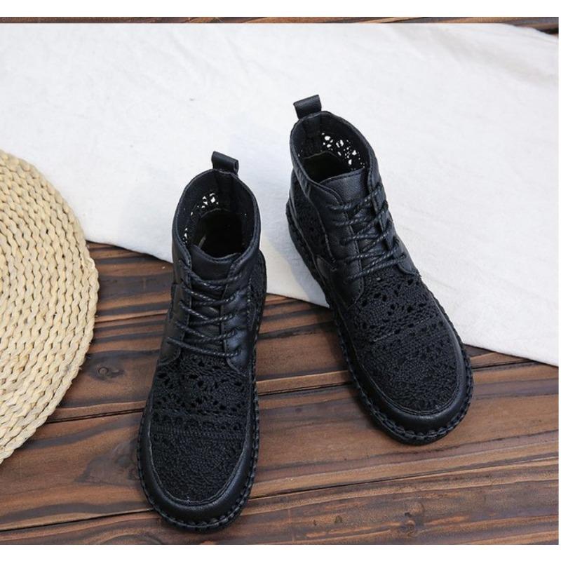 Fashion 2024 New Comfort Fashion Women's Breathable Mesh Summer Shoes Lace Walking Shallow New Solid Non Slip Casual Shoes