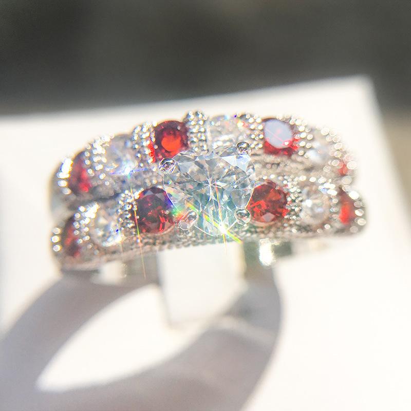 Personalized Fashion Combination 2-Piece Horse Eye Diamond Ring