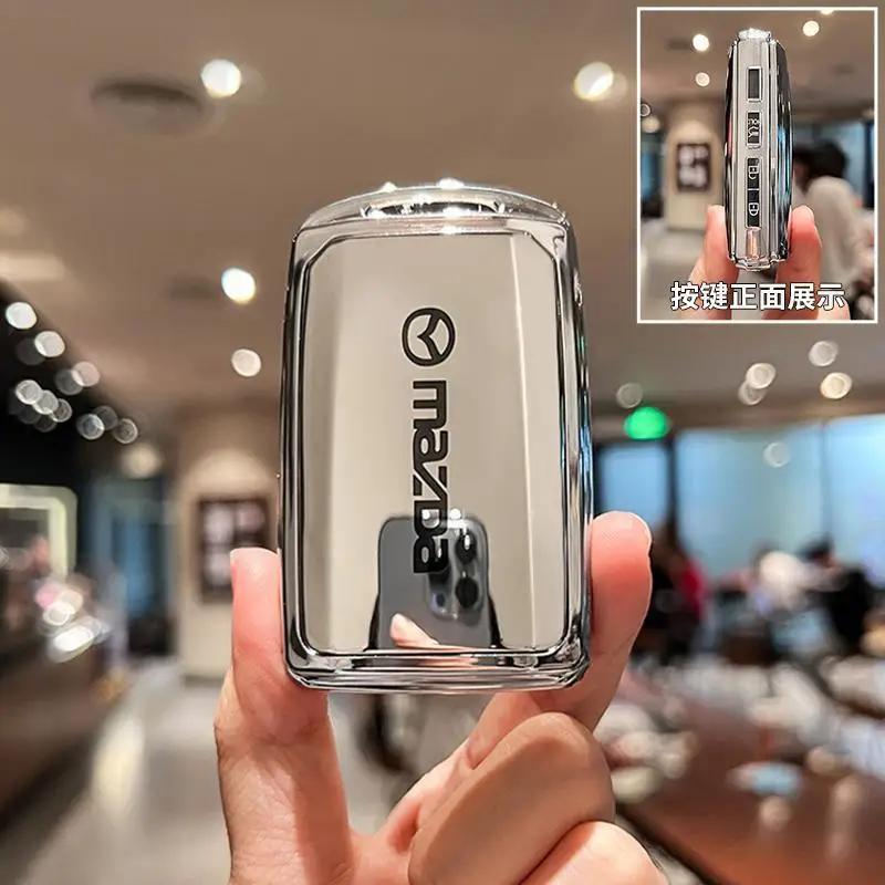 

2025 Hot Silver TPU Car Remote Key Cover Case Holder Protector Fob For Mazda 3 Alexa CX30 CX-4 CX5 CX-5 CX8 CX-8 CX-30 CX9 CX-9