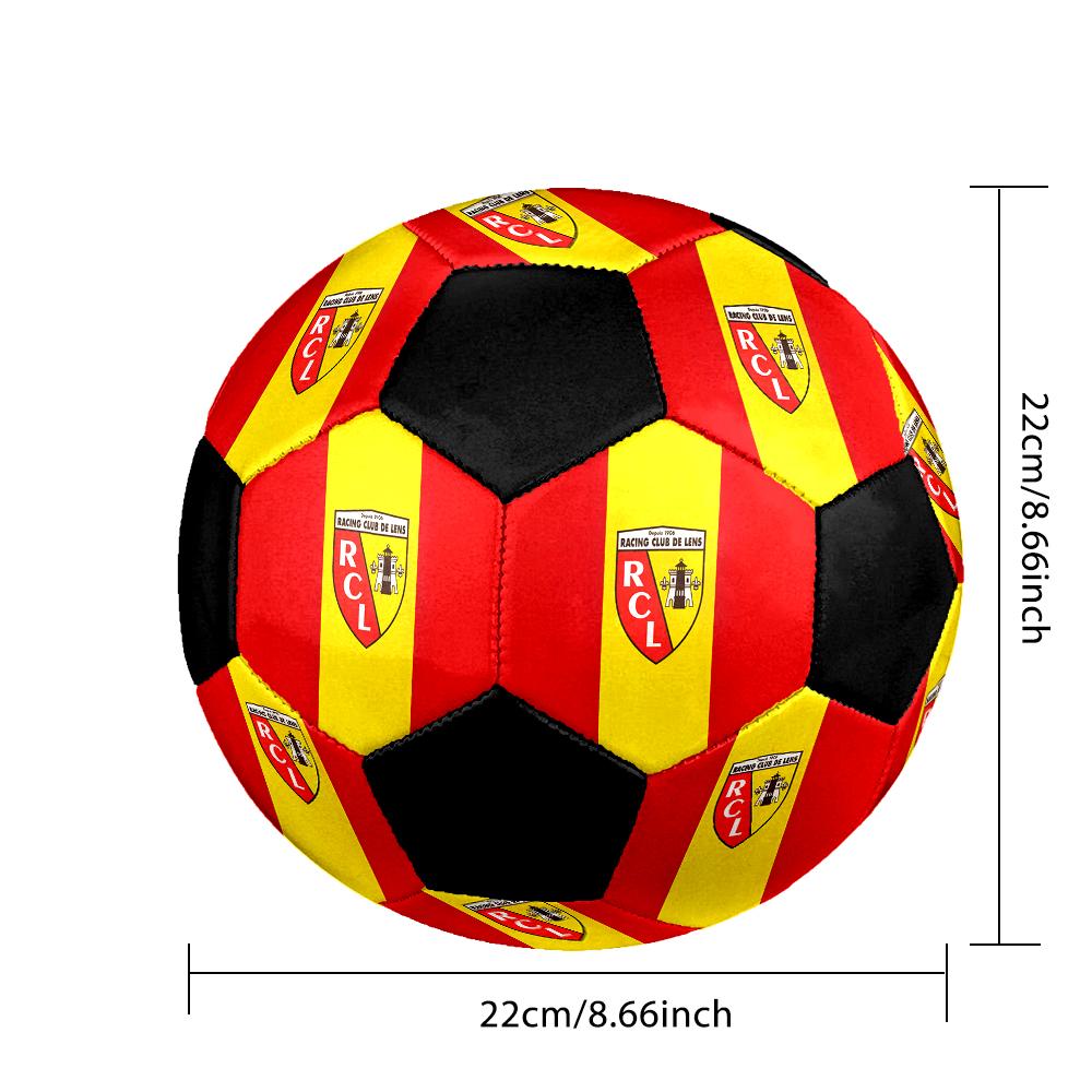 TAGLIA 5 Pallone da Calcio RC Colorato Per Tutte le Età Cucito a Macchina PVC Pronto per la Competizione Durevole Ad Alto Rimbalzo