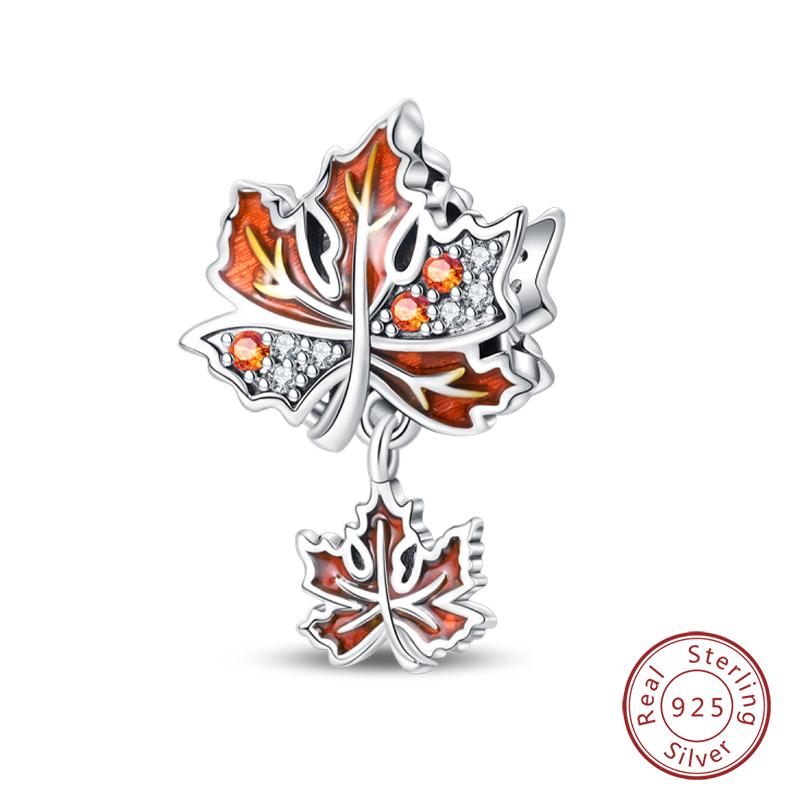 100% Copper Autumn Harvest Series Brown Music Squirrel Scarecrow Pumpkin Maple Leaves Charms Beads Diy Jewelry Gift