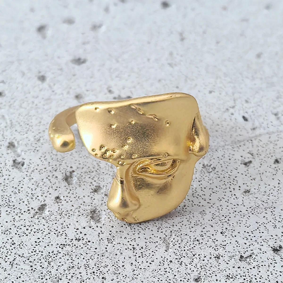 

Retro Half Face Venus Ring for Men Women Greek Mythology Vintage Punk Gothic Art Open Ring Unisex Accessories Designer Jewelry