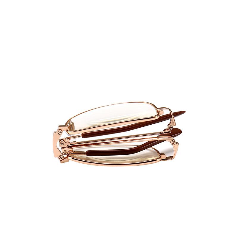 

Складные очки для чтения для людей среднего и пожилого возраста, полимерные очки в металлическом каркасе для пожилых людей, очки для чтения для пожилых людей в коробках +400