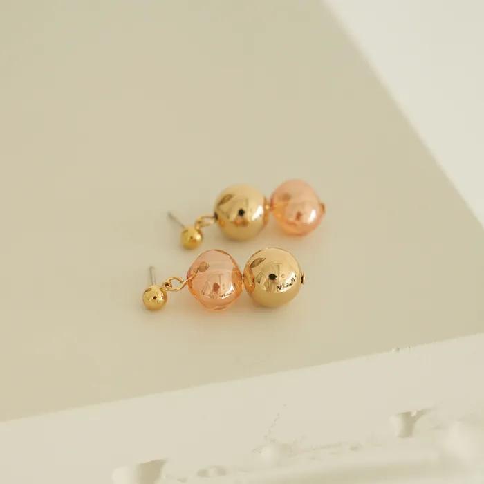 Gold Bubble Earrings