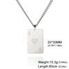 LIKGREAT Trendy Ace of Spades Poker Pendant Necklace for Women Men Stainless Steel Lucky Playing Card Hip Hop Party Jewelry Gift