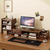 Monitor Riser Desktop Stand with Storage Shelves