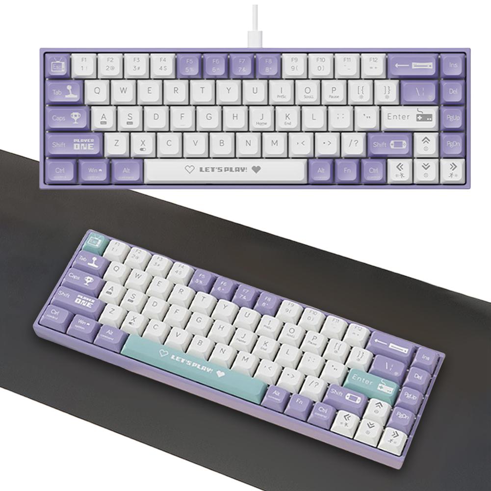 

Механическая клавиатура AK680, игровая проводная клавиатура с возможностью горячей замены, с подсветкой RGB, 68 клавиш, игровой переключатель красного цвета для ПК, ноутбука