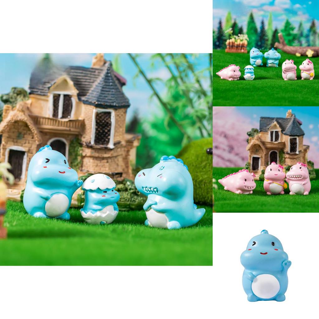 Cute Resin Dinosaur Desktop Decoration Lovely Cartoon Animal Figurine