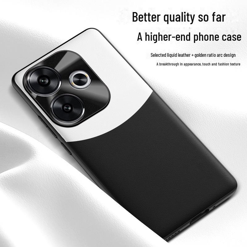 Liquid Leather Case for Redmi Turbo 3: Anti-Fall & Anti-Fouling Protection