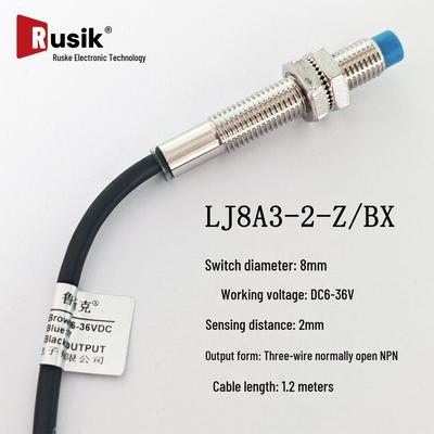 LJ8A3-2-Z/BX NPN NA Induktiver Näherungsschalter für Eisenmetalle, M8, Dreiadrig