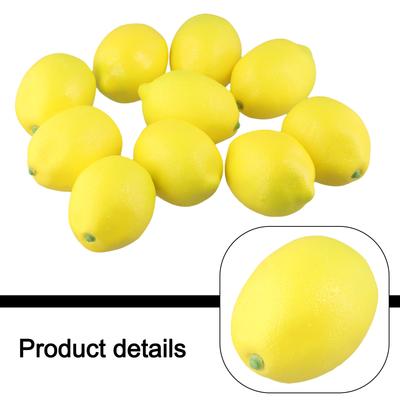 Artificial Lemon Decor Fake Lemon Props Foam Fruit Model Photo Props