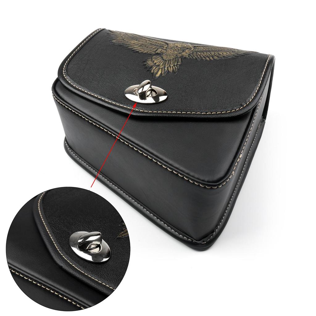 PU Leather Left Right Side Saddlebag Saddle Bag For Harley Sportster XL 883 XL 1200