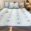 New Cute 3-Piece Ice Vine Cooling Mat Pillowcase & Bed Sheet Set with Digital Print - Spring/Summer