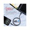 180W ultra fast charging USB A to Type-C cable with LED digital display, matte surface, data synchronization, USB power transfer