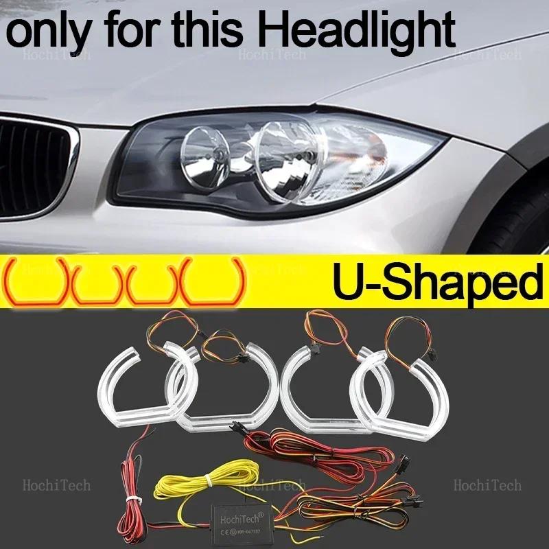 M4 Style LED Angel Eyes Bulb Ring with turn signal For BMW 1 Series E81 E82 E87 E88 Flowing DRL Multi-colored App control