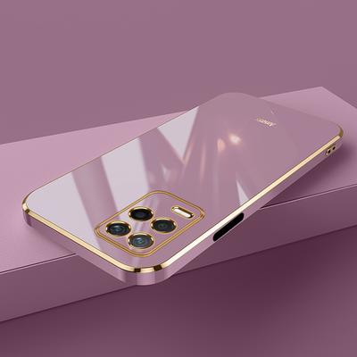 Für Oppo A54 Hülle, Luxus-Quadratbeschichtung, OPPO A54 4G-Telefonhülle, Realme 8 5G, stoßfeste Silikon-Rückseite, CPH2239 RMX3241 Hülle