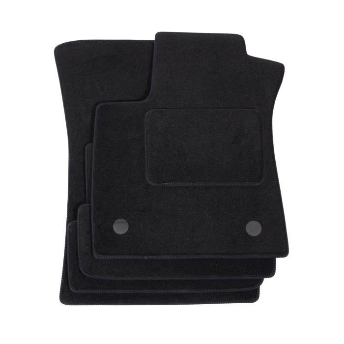 Tapis De Sol Noir Velours - J&amp;J AUTOMOTIVE - Renault Megane 4 - Sur Mesure - Antidérapant - Imperméable