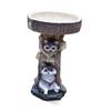 Resin Raccoon Bird Feeder, Garden and Yard Decoration Item, Creative Realistic Animal Outdoor Miniature Landscape Ornament