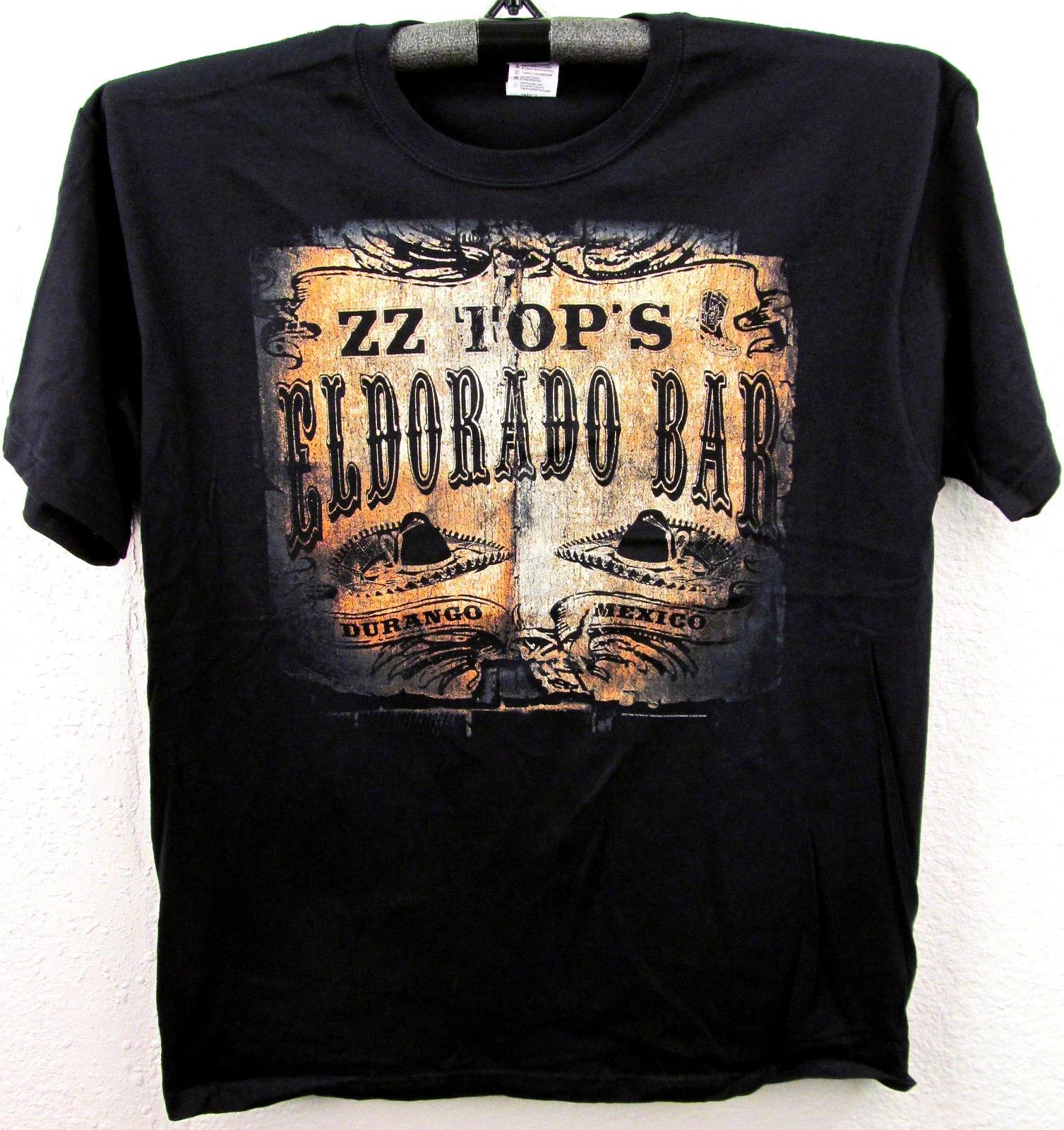 ZZ TOP El Dorado Bar T-shirt 2013 Tour Blues Rock Tee Men s XL Black New XXL