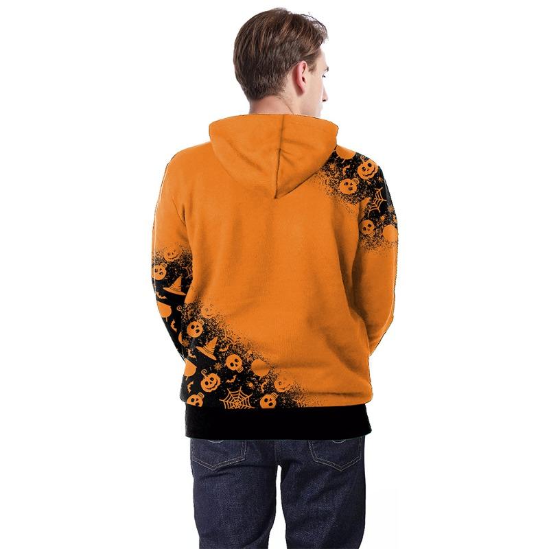 Halloween Simpa Casual Festive Pumpkin Funny Digital Print Hooded Sweater
