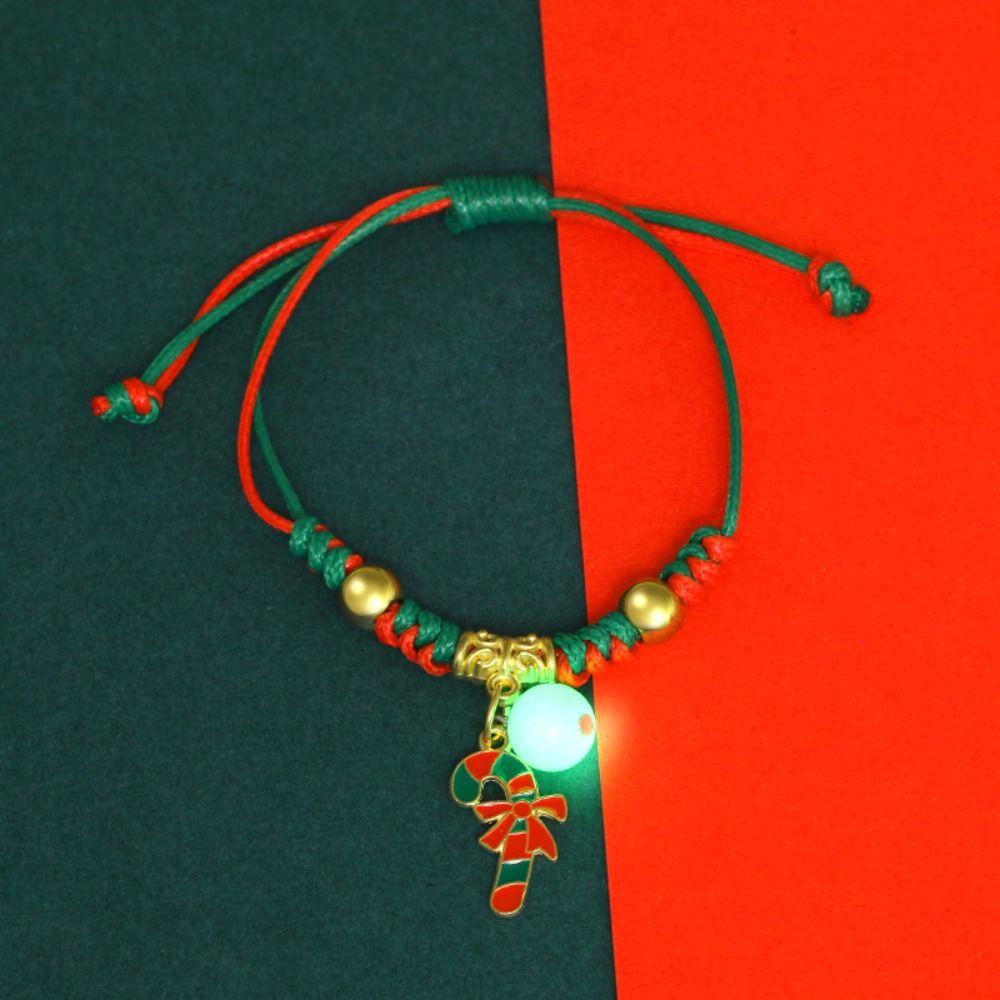 Snowflake Advent Wreath Xmas Bracelet Mistletoe Merry Christmas Bracelet  Women Men