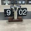 MiaoKe Retro Automatic Walnut Flip Clock: Simple Desktop Decor