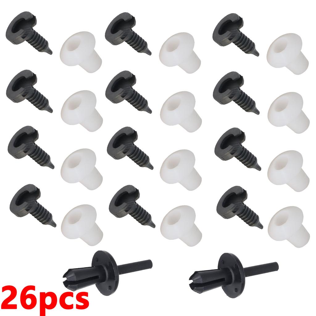 26 Pezzi Clip Pannello Finitura Fissaggio Modanatura Rivestimento Interno Cielo Viti di Fissaggio Passacavo Fermo Parafango Per Land Rover Defender