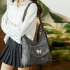 Mode Große Kapazität Schmetterling Schultertaschen Damen Neu Vintage Kette Rucksack Damen PU-Leder Einfarbig Tragetasche Handtasche