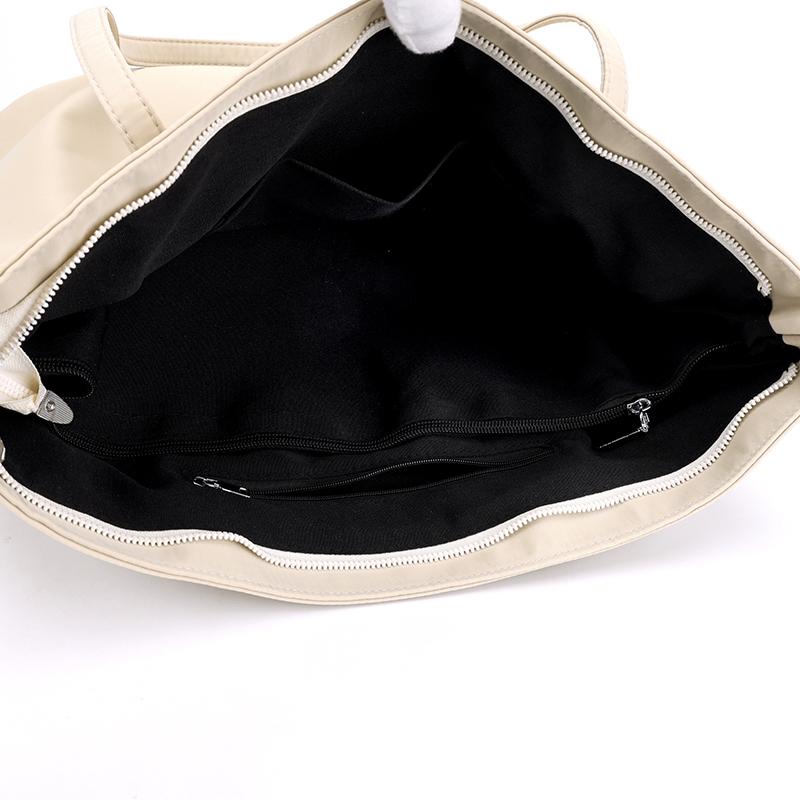 Women's Large Capacity Tote Bag Solid Color Shoulder Bag